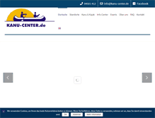 Tablet Screenshot of kanu-center.de